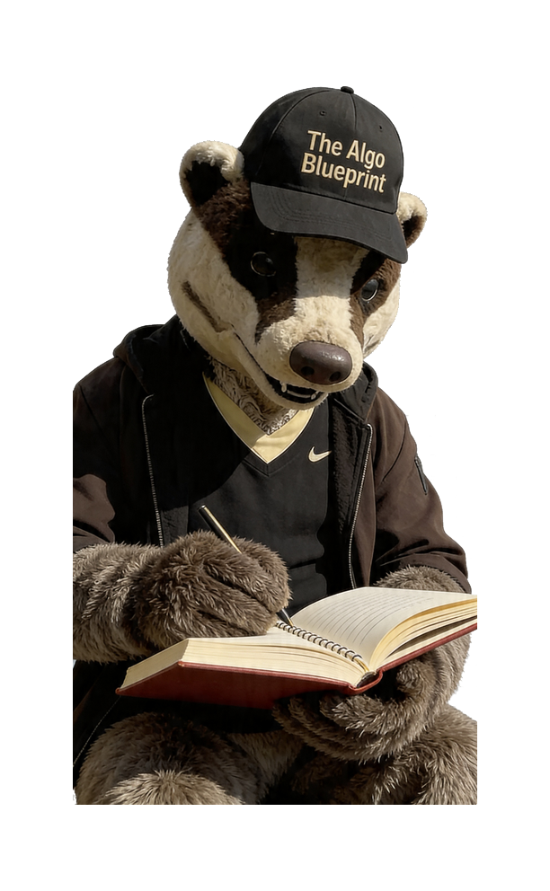 The Algo Blueprint mascot